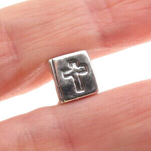 Pandora 925 Sterling Silver Cross Bible Slide Bead Charm